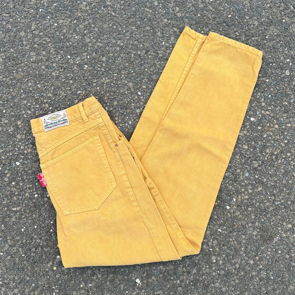 Vintage y2k yellow stingray basics denim jeans